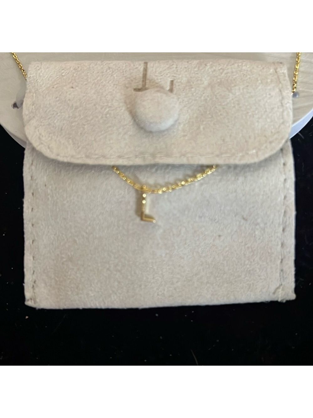 14k Gold Plated Letter L Necklace Chain
